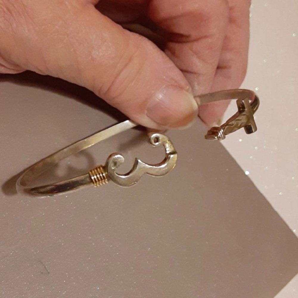 925 Sterling Silver/14K bracelet - Picture 7 of 8